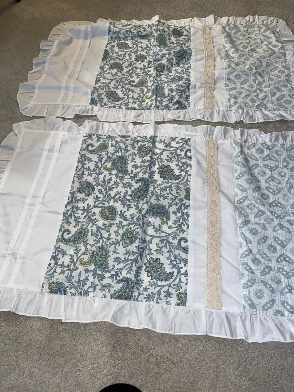 Madison Park Paisley Cottage Chic King Size Pillow Sham Set Of 2 NWOT